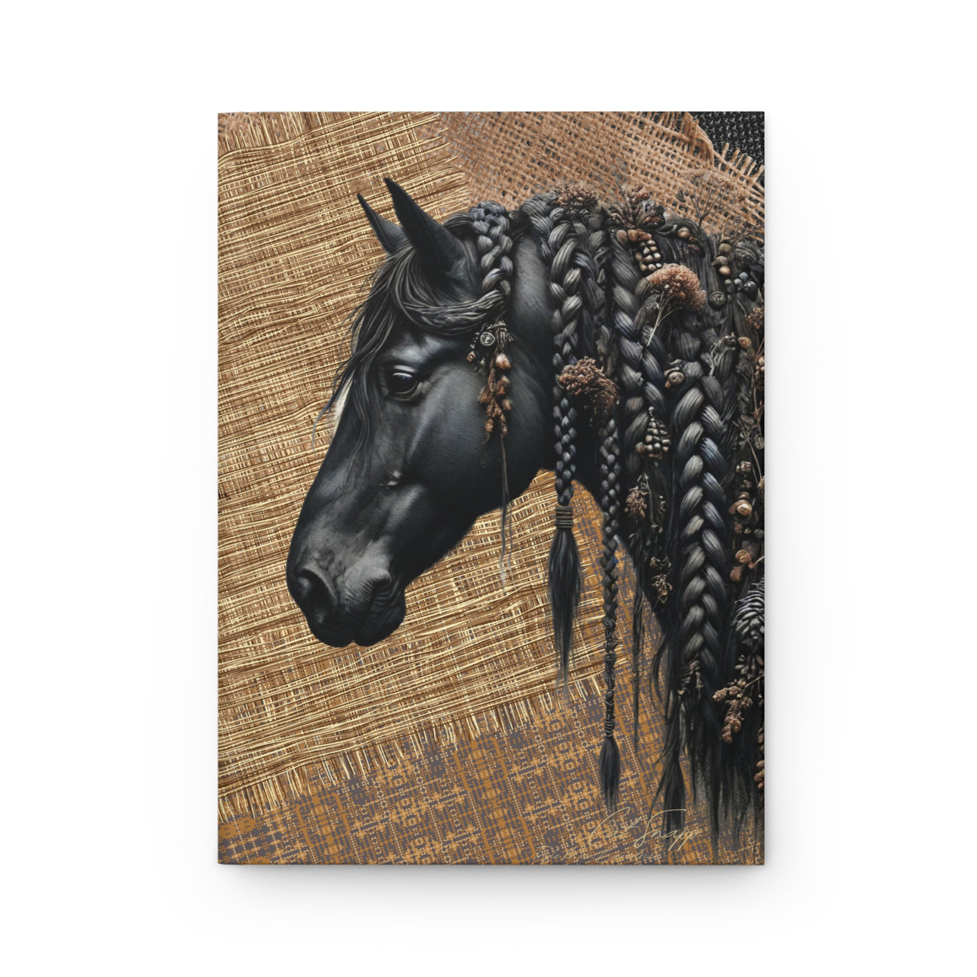 Black Horse Hardcover Journal, Equestrian Notebook, Horse Lover Gift, Lined Paper Diary, Writing Journal, Gift for Horse Enthusiast